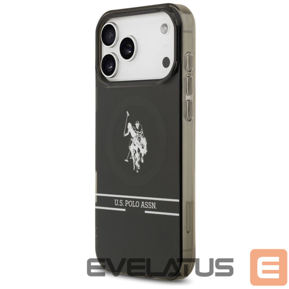 Muud kaubad U.S. Polo PU US Polo DH and Bottom Stripe Logo MagSafe Case for iPhone 17 Pro Max - Black