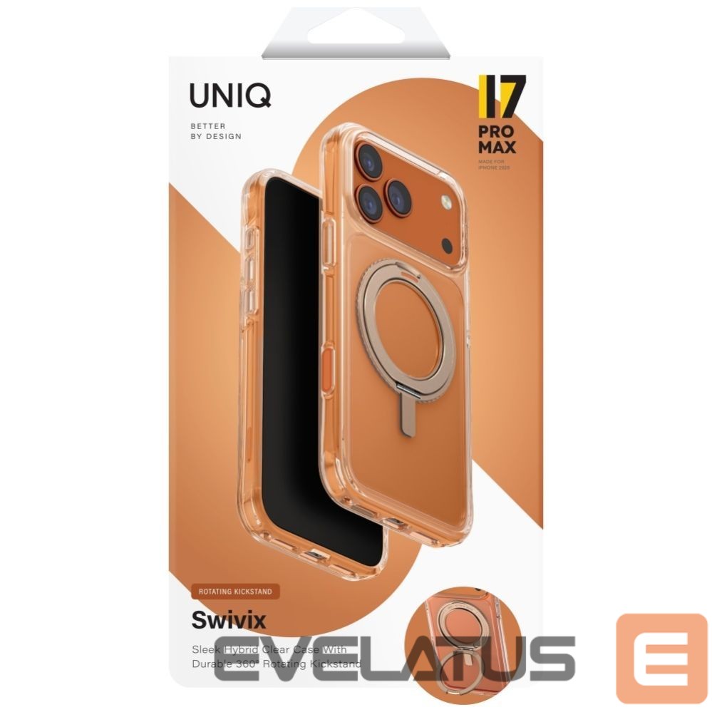 Muud kaubad UNIQ Uniq Swivix Rotating Kickstand 360 Case for iPhone 17 Pro Max - Gold
