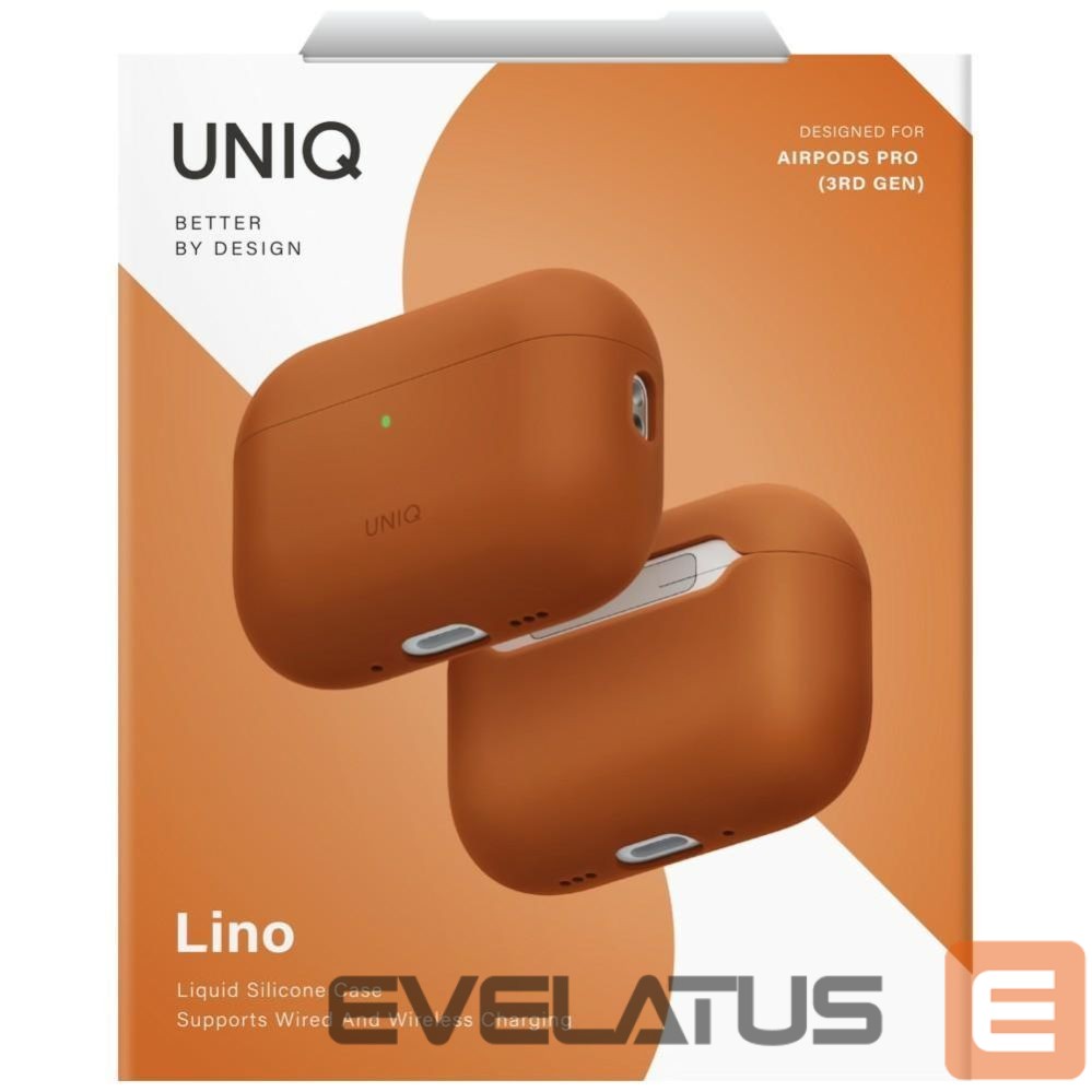 Muud kaubad UNIQ Uniq Lino Silicone Case for AirPods Pro 3 - Orange