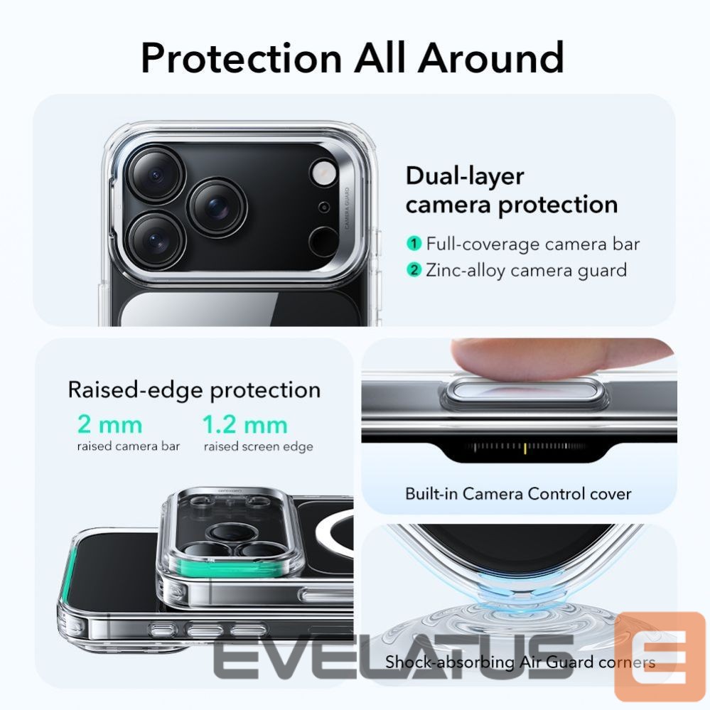 Muud kaubad ESR ESR Classic Hybrid Kickstand MagSafe Case for iPhone 17 Pro - Clear