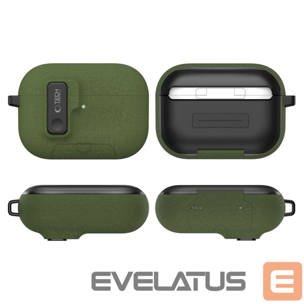 Muud kaubad Tech-Protect Tech-Protect Slim Hook Case for AirPods Pro 3 - Green