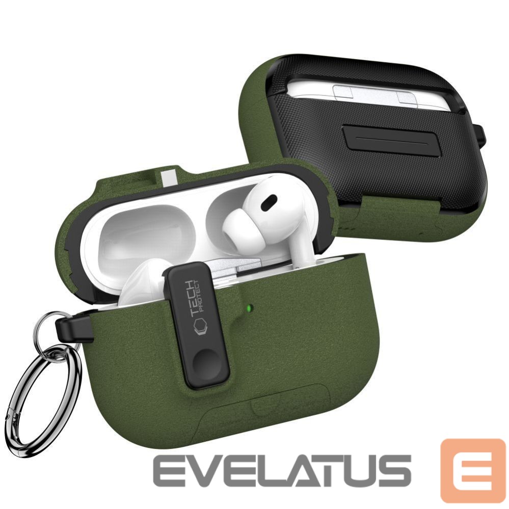 Muud kaubad Tech-Protect Tech-Protect Slim Hook Case for AirPods Pro 3 - Green