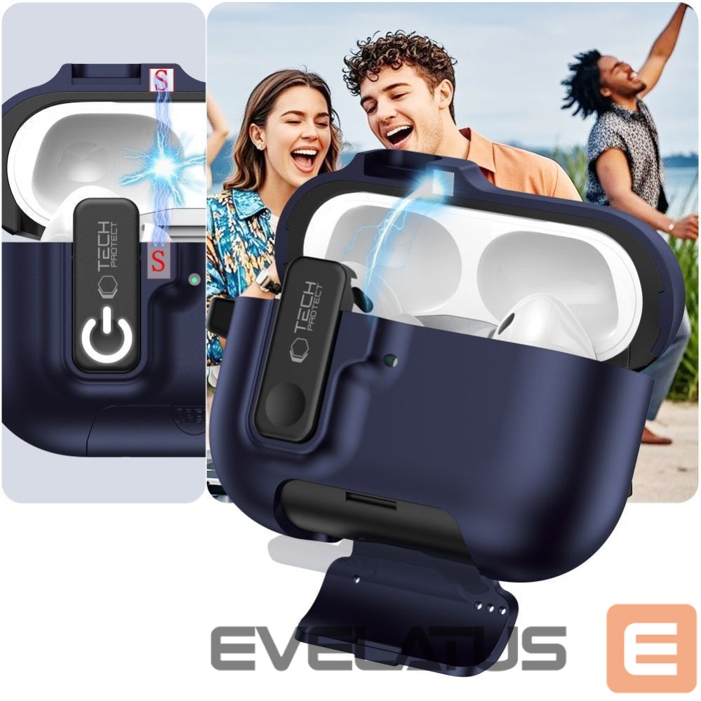 Muud kaubad Tech-Protect Tech-Protect Slim Hook Case for AirPods Pro 3 - Navy Blue