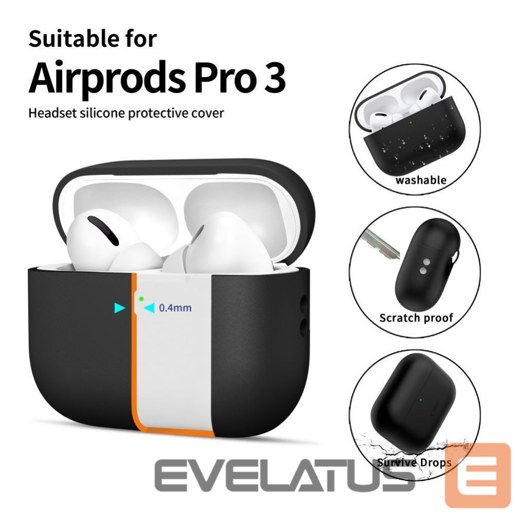 Muud kaubad Tech-Protect Tech-Protect Silicone Case for AirPods Pro 3 - Black