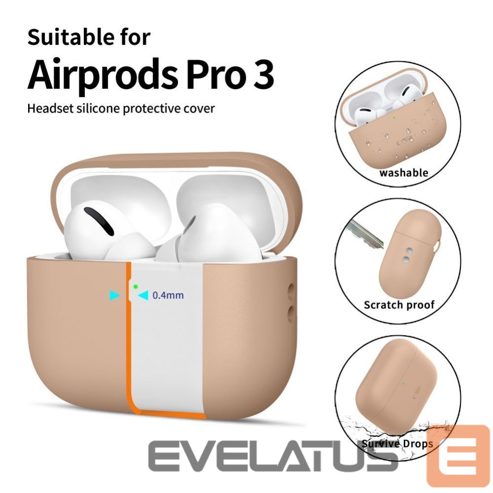 Muud kaubad Tech-Protect Tech-Protect Silicone Case for AirPods Pro 3 - Beige