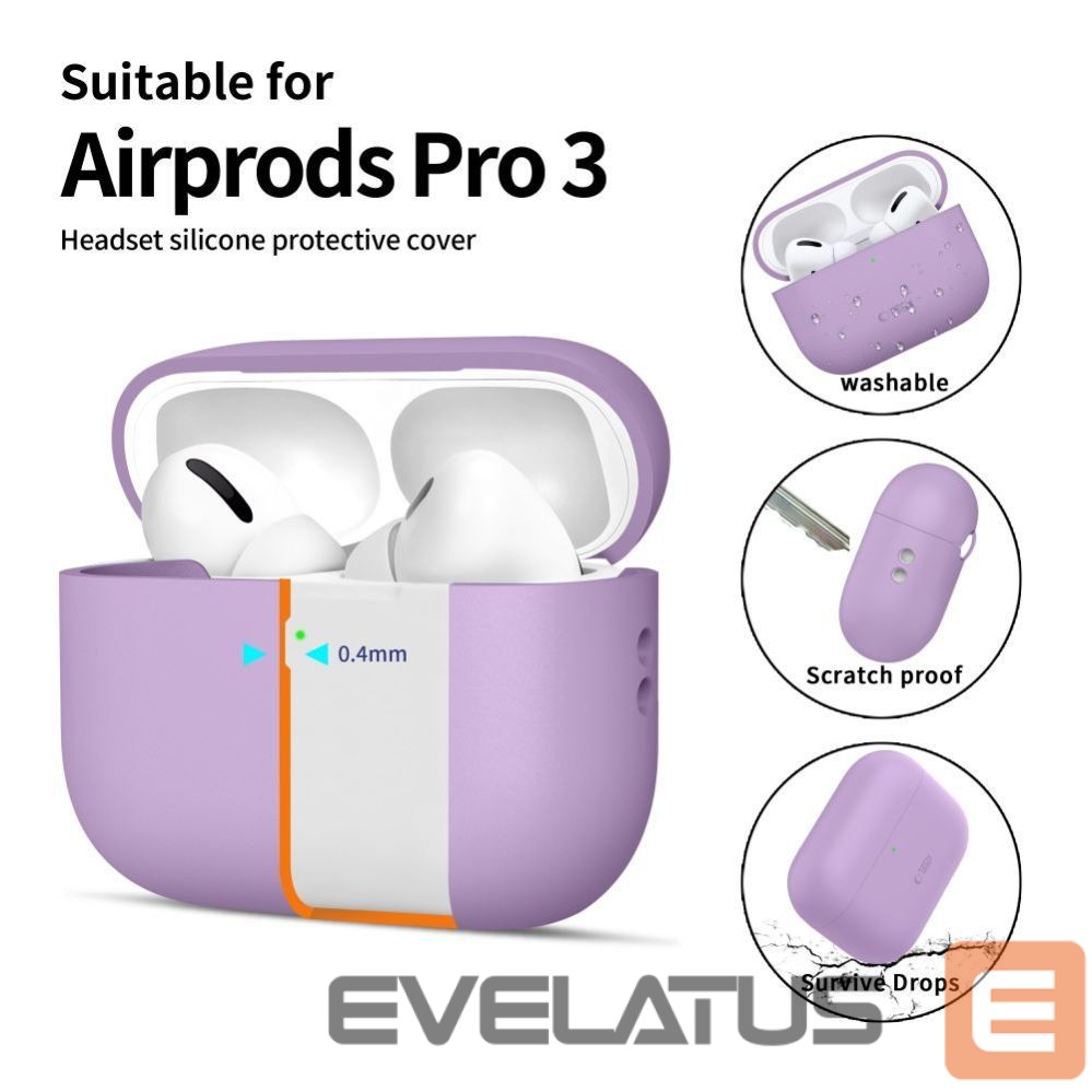 Muud kaubad Tech-Protect Tech-Protect Silicone Case for AirPods Pro 3 - Purple