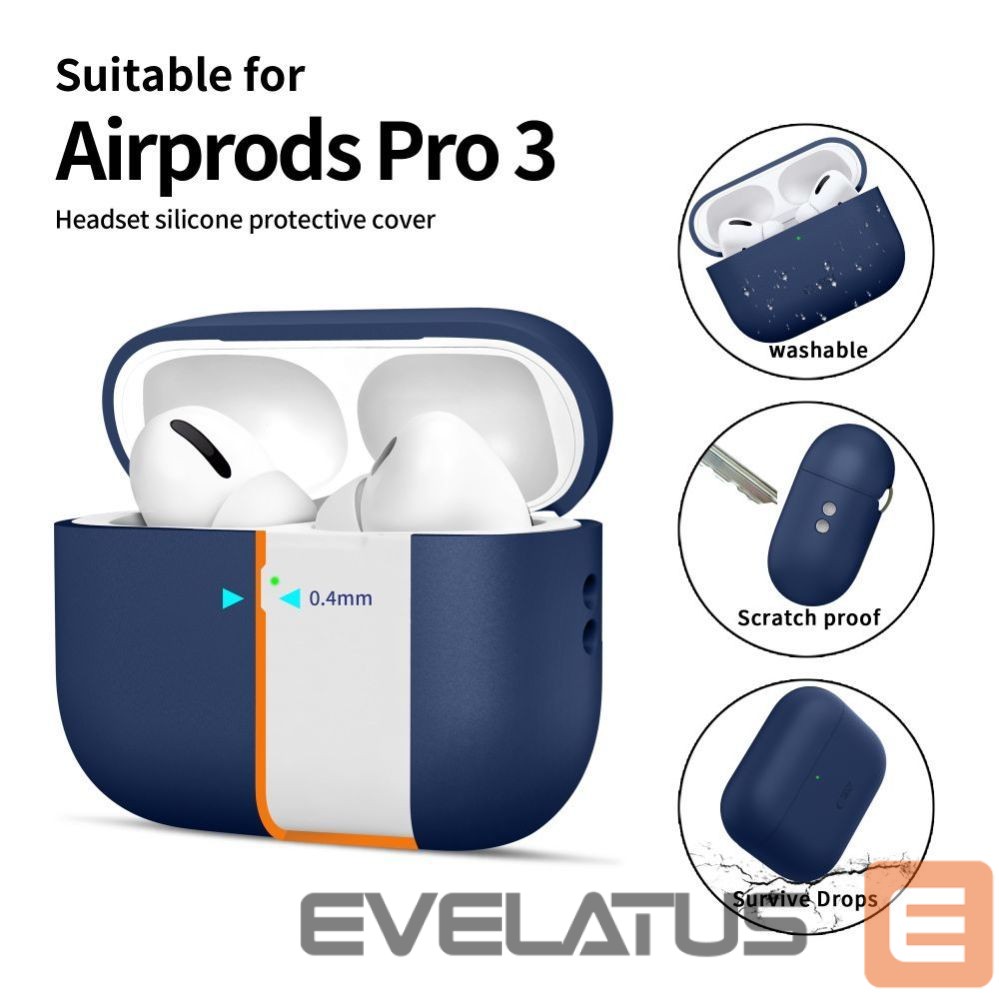 Muud kaubad Tech-Protect Tech-Protect Silicone Case for AirPods Pro 3 - Navy Blue