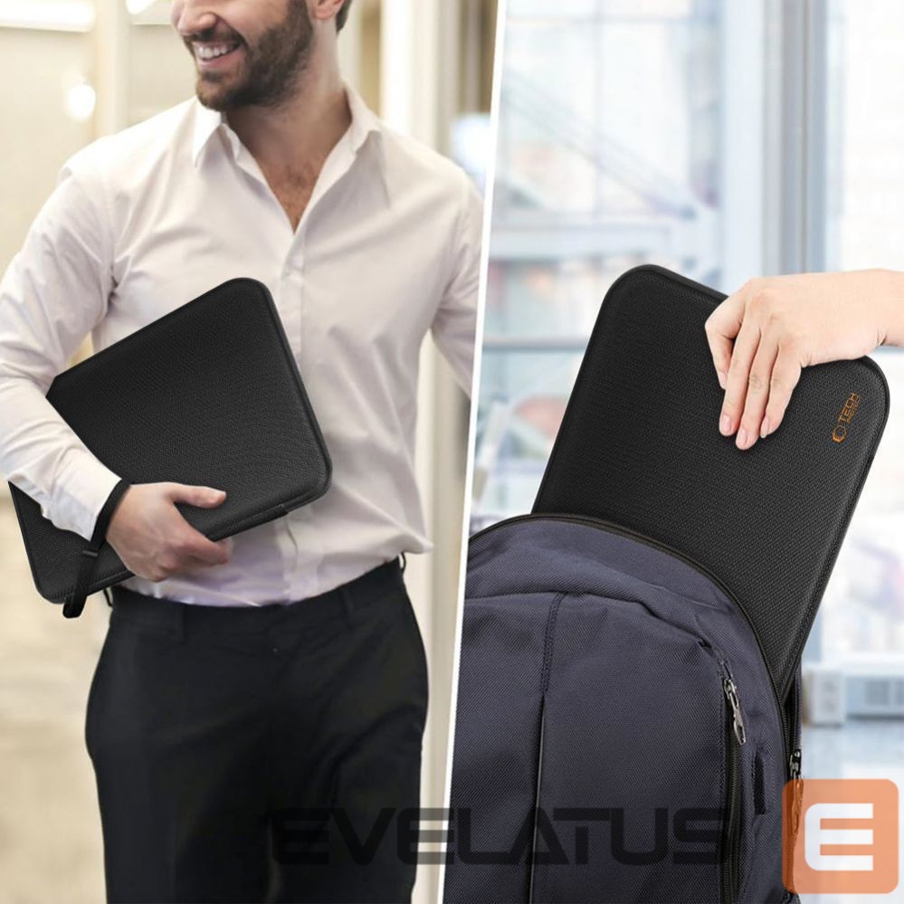 Muud kaubad Tech-Protect Tech-Protect Hardpouch for 15-16 Laptops - Black and Orange