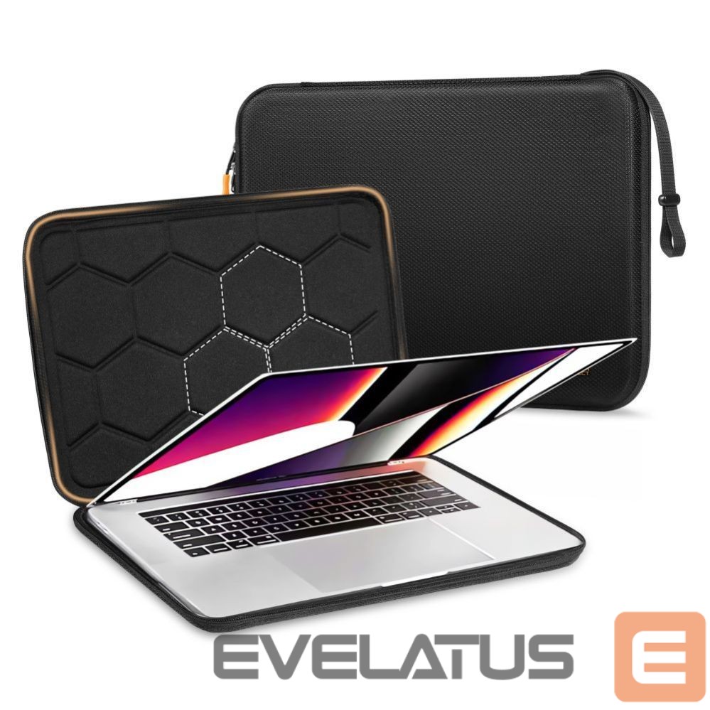 Muud kaubad Tech-Protect Tech-Protect Hardpouch for 15-16 Laptops - Black and Orange