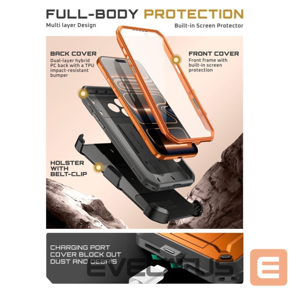 Muud kaubad Supcase Supcase Unicorn Beetle Pro Case for iPhone 17 Pro Max - Orange