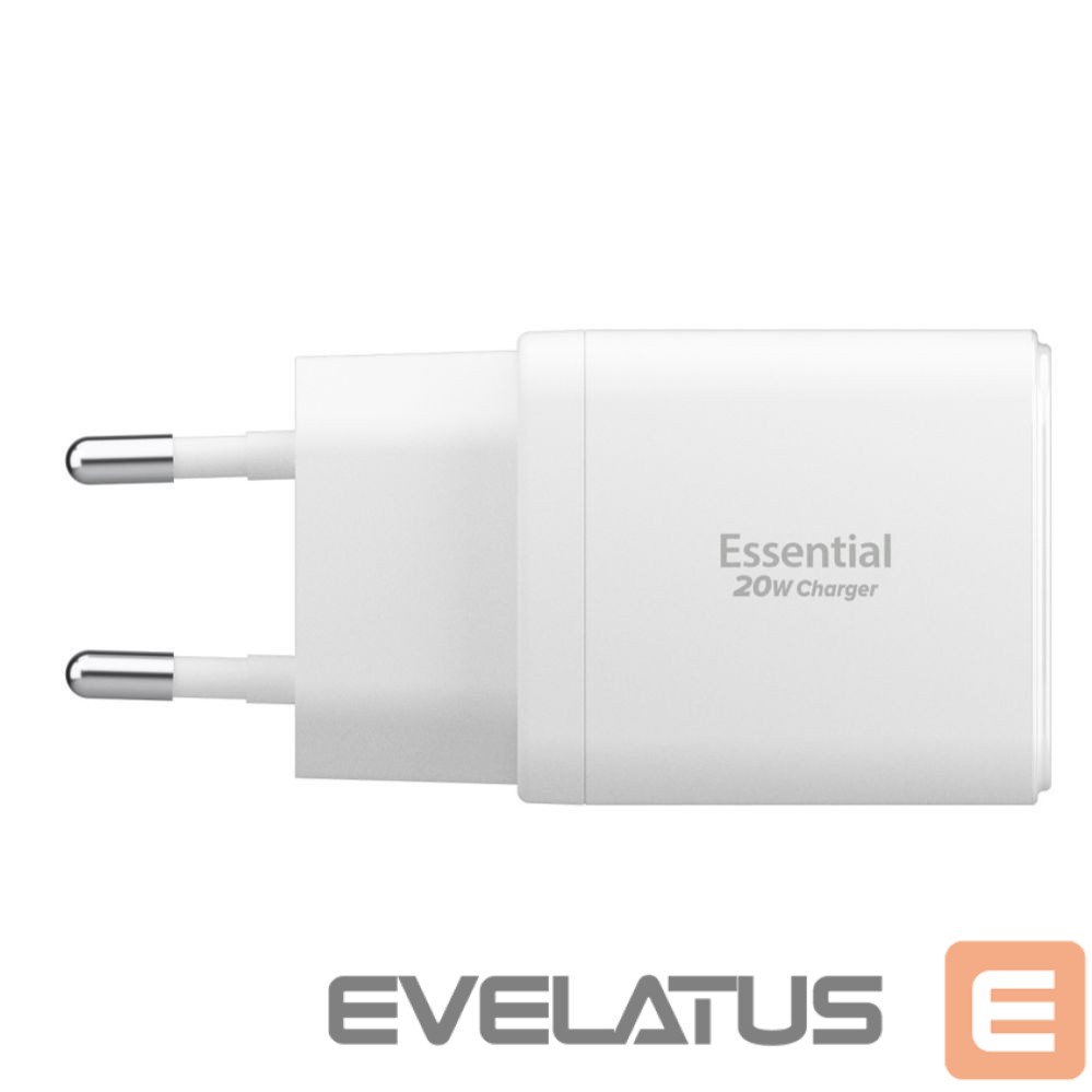 Muud kaubad Spigen Spigen Essential EE202EU 20W Wall Charger - White