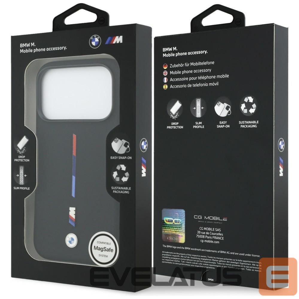 Muud kaubad BMW BMW M Silicon Tricolor Line MagSafe Case for iPhone 17 Pro - Black