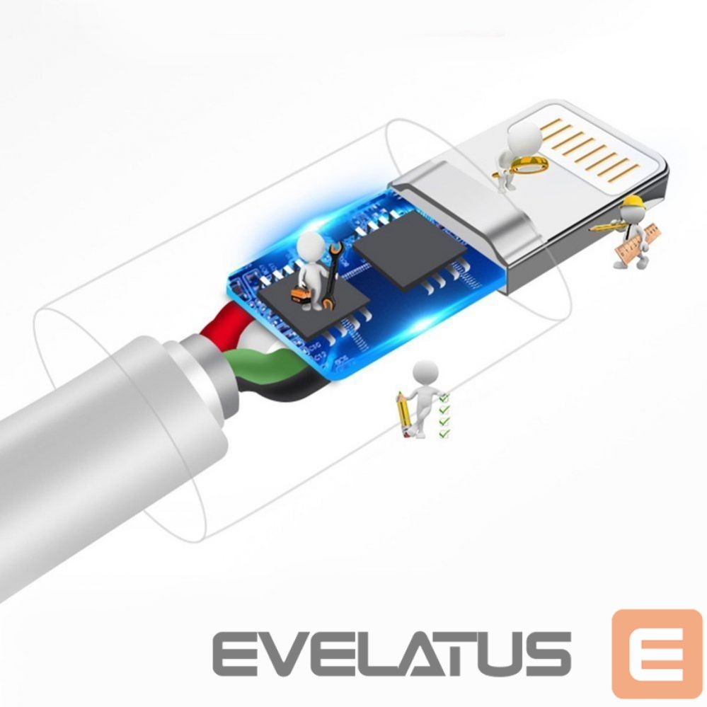 Kaabel Dudao Dudao cable USB / Lightning 3A 1m white (L1L white)