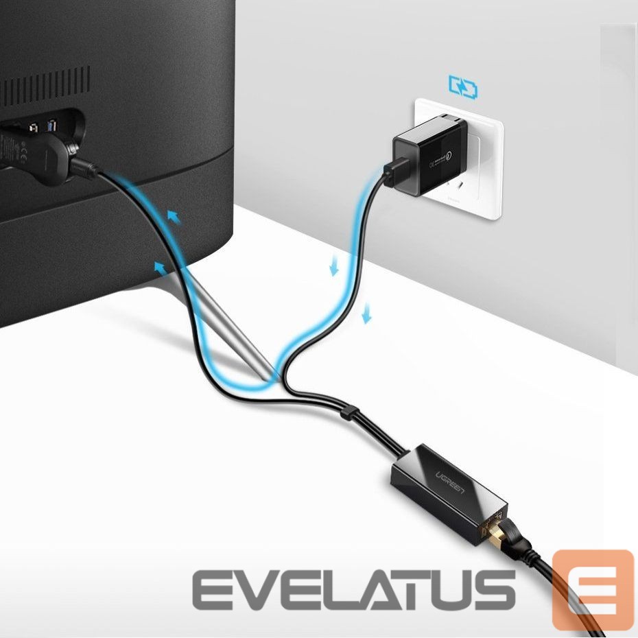 Muu telefoni lisavarustus Ugreen Ugreen 30985 external network card for Chromecast with micro USB / USB-A connectors 100Mb/s 1m - black