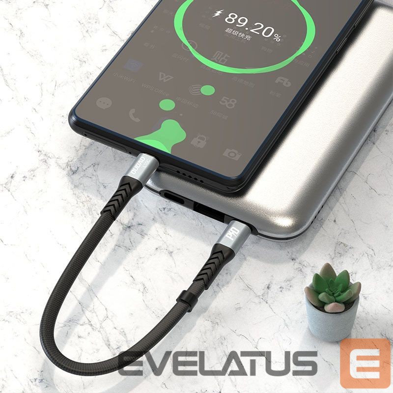 Kaabel Dudao Dudao L10C USB-C - USB-C PD cable 100W 5A 0.23m - black