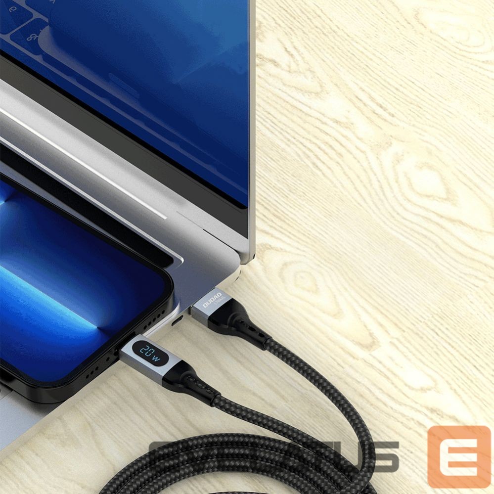 Üleminek Dudao Dudao USB Type C - Lightning cable fast charging PD 20W 1m black (L7MaxL)