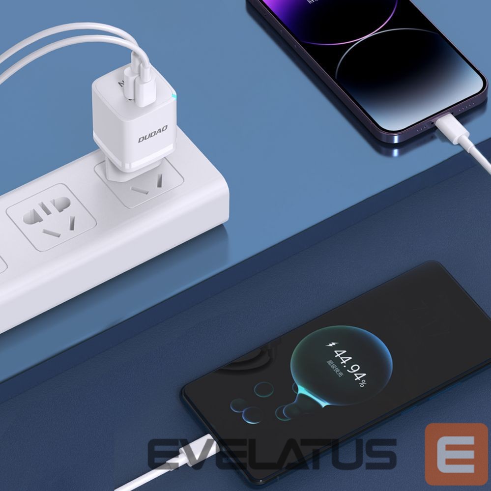 Adaptrid Dudao Wall charger GaN 33W PPS USB C/USB Dudao A13Pro - white