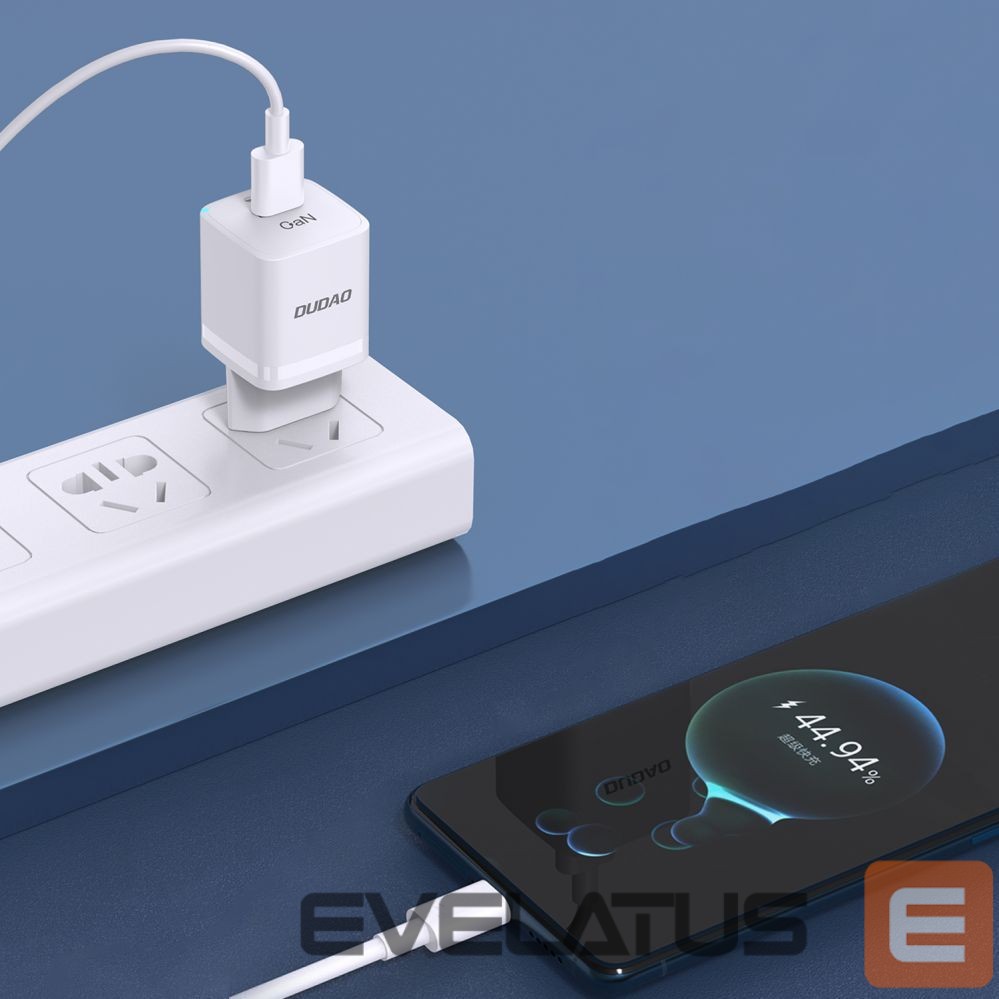 Adaptrid Dudao Wall charger GaN 33W PPS USB C/USB Dudao A13Pro - white