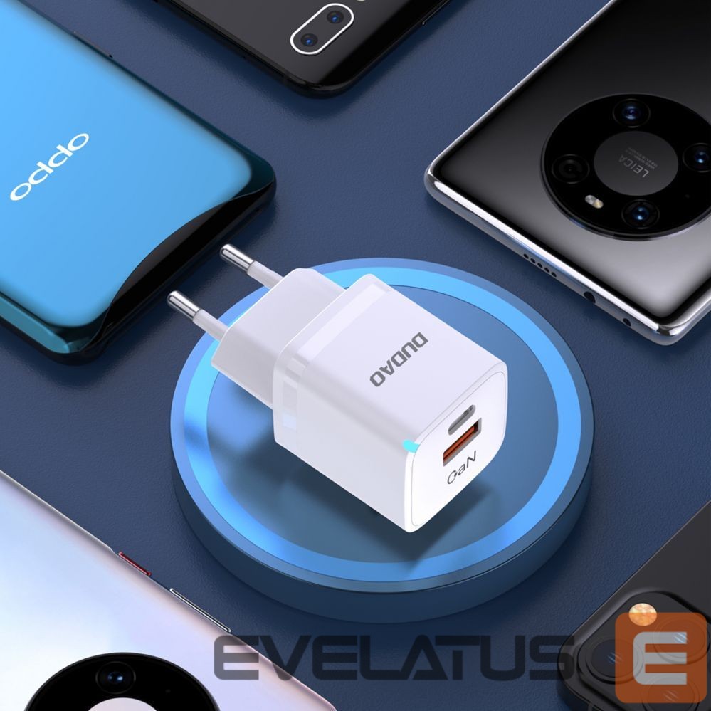 Adaptrid Dudao Wall charger GaN 33W PPS USB C/USB Dudao A13Pro - white