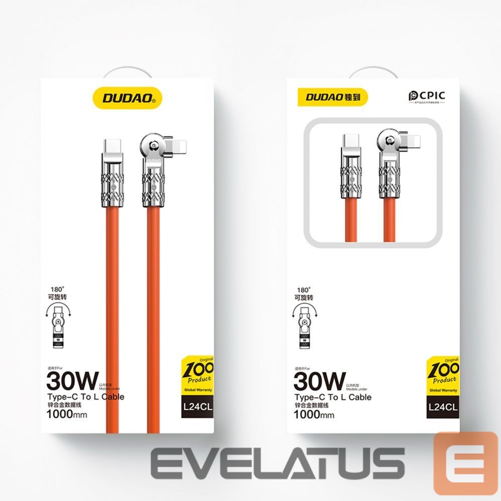Kaabel Dudao Lightning (male) || USB-C (męski)