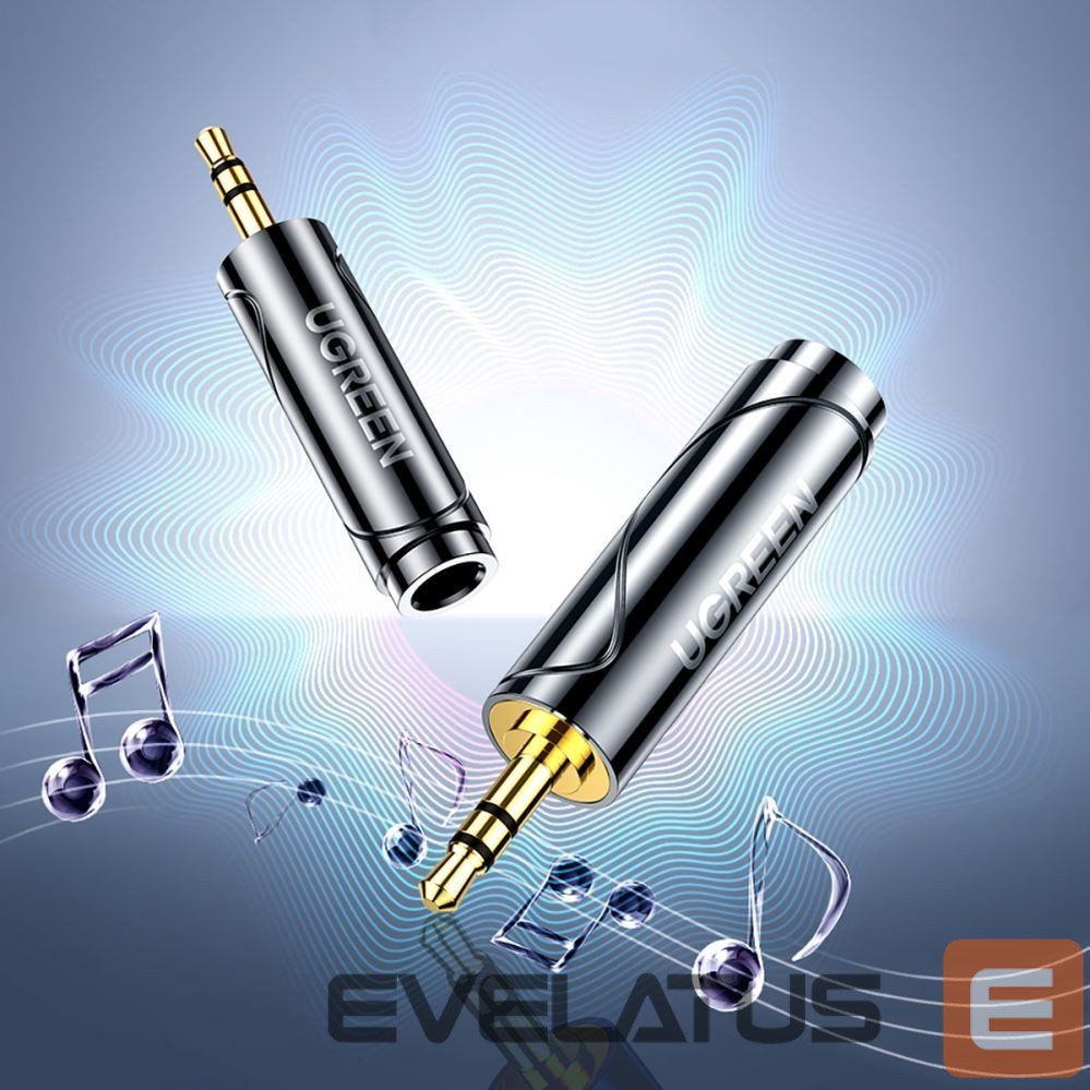 Üleminek Ugreen Ugreen adapter 3.5mm audio adapter (male) to 6.35mm mini jack (female) gray (AV168) Grey