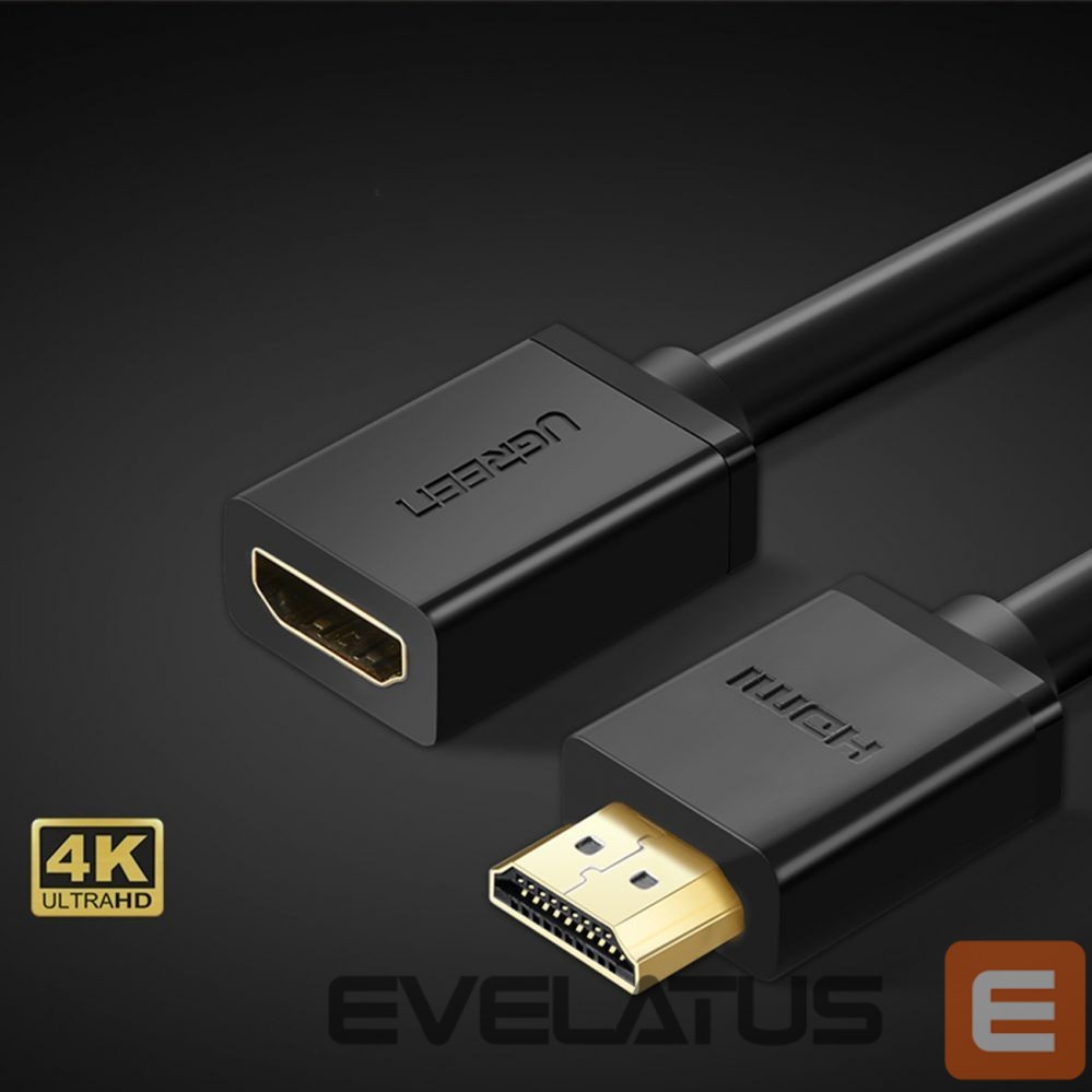 Kaabel Ugreen Ugreen HD107 10141 HDMI (Male) - HDMI (Female) 4K Cable 1m - Black
