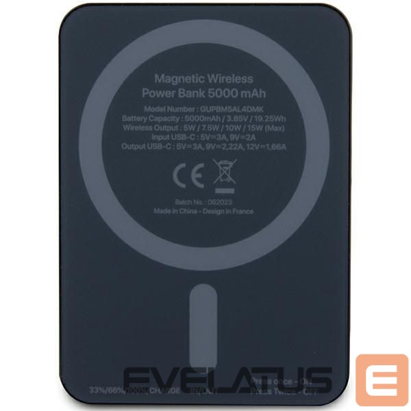 Muu telefoni lisavarustus Karl Lagerfeld Karl Lagerfeld NFT Outline Ikonik MagSafe 5000mAh induction power bank - black
