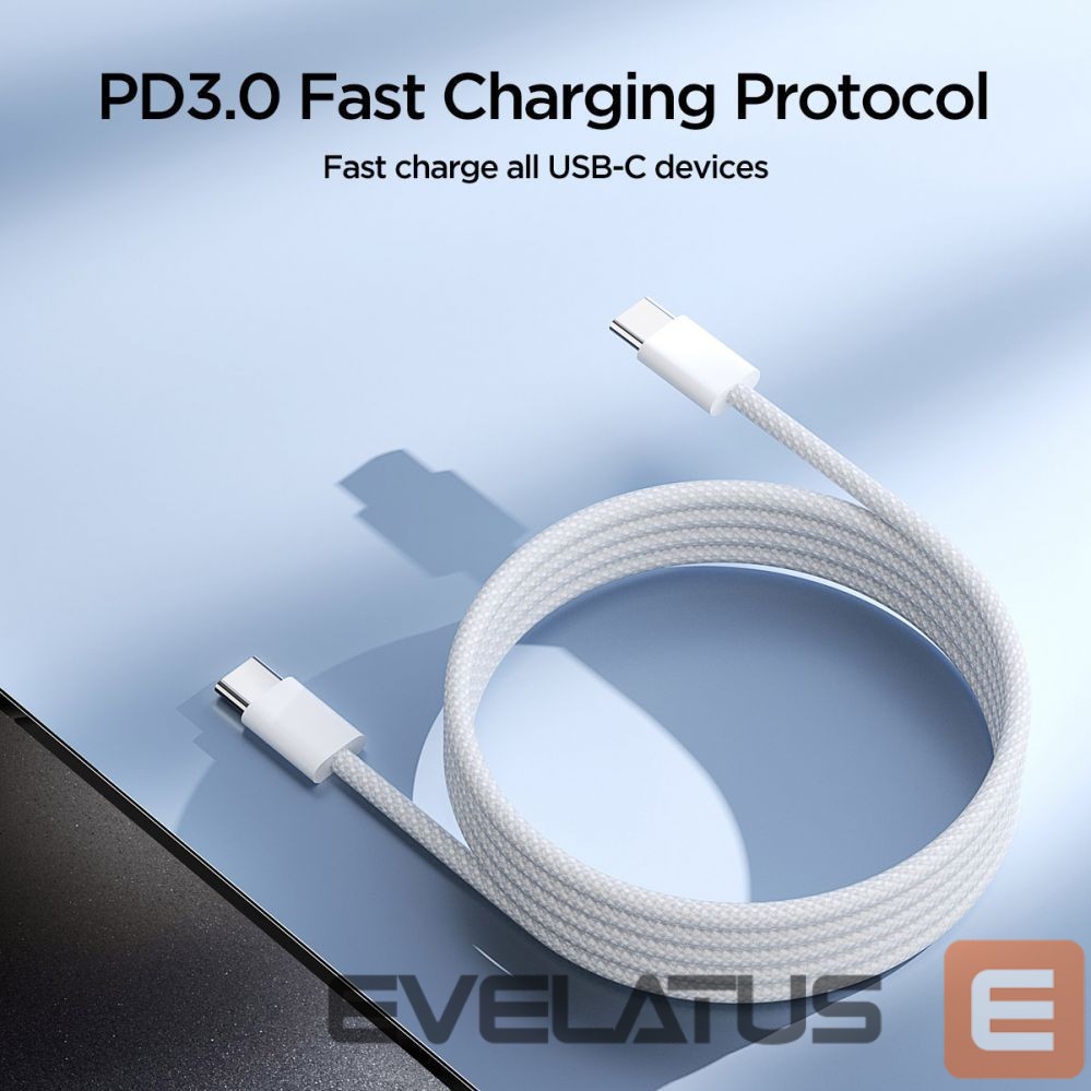 Kaabel Joyroom Joyroom Ben Series S-A45 USB-C / USB-C 60W Cable 1 m - White