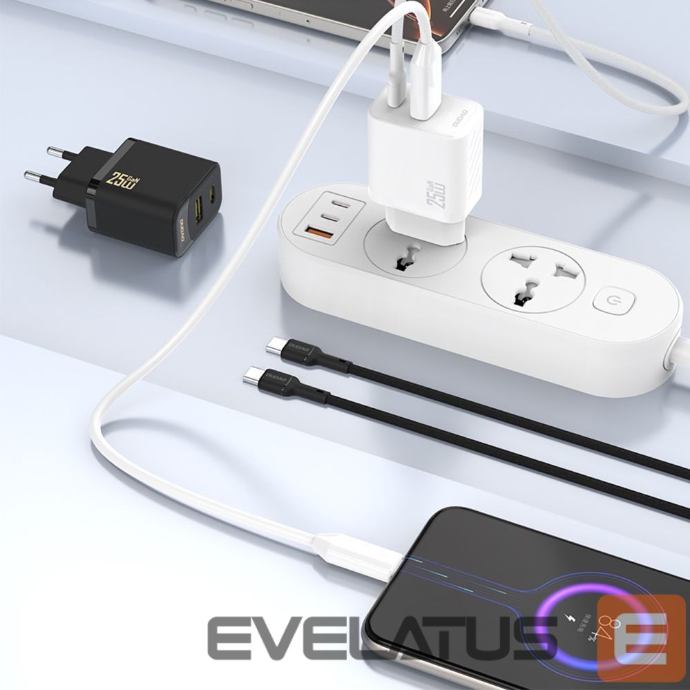 Adaptrid Dudao Dudao A26T GaN 25W USB-A, USB-C Charger - White