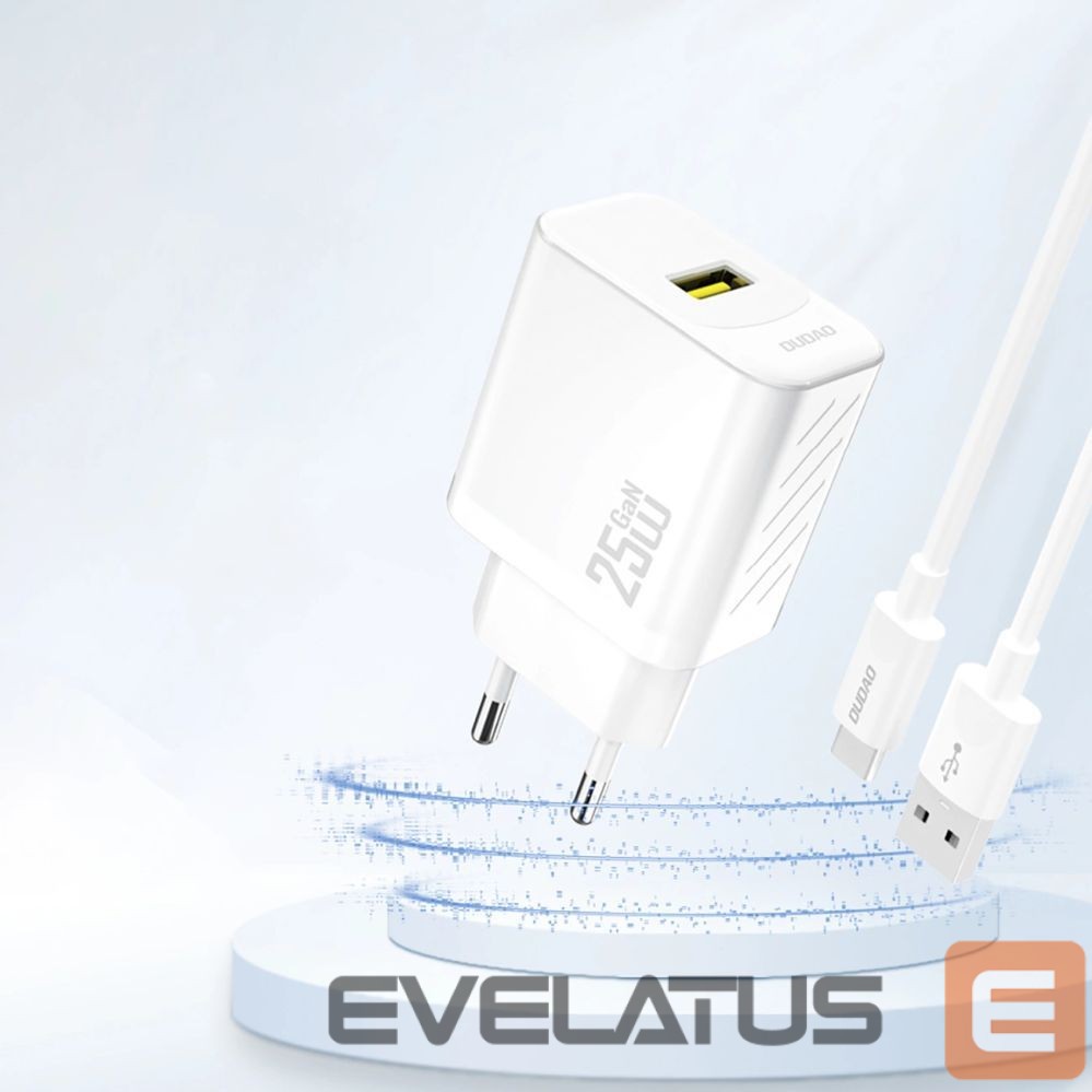 Adaptrid Dudao Dudao A27S 25W GaN USB-A Charger - White