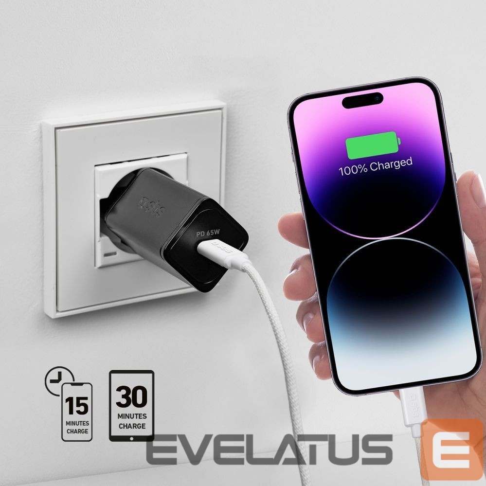 Adaptrid SBS SBS TETRGAN1C65W 65W GaN Power Delivery Charger - Black