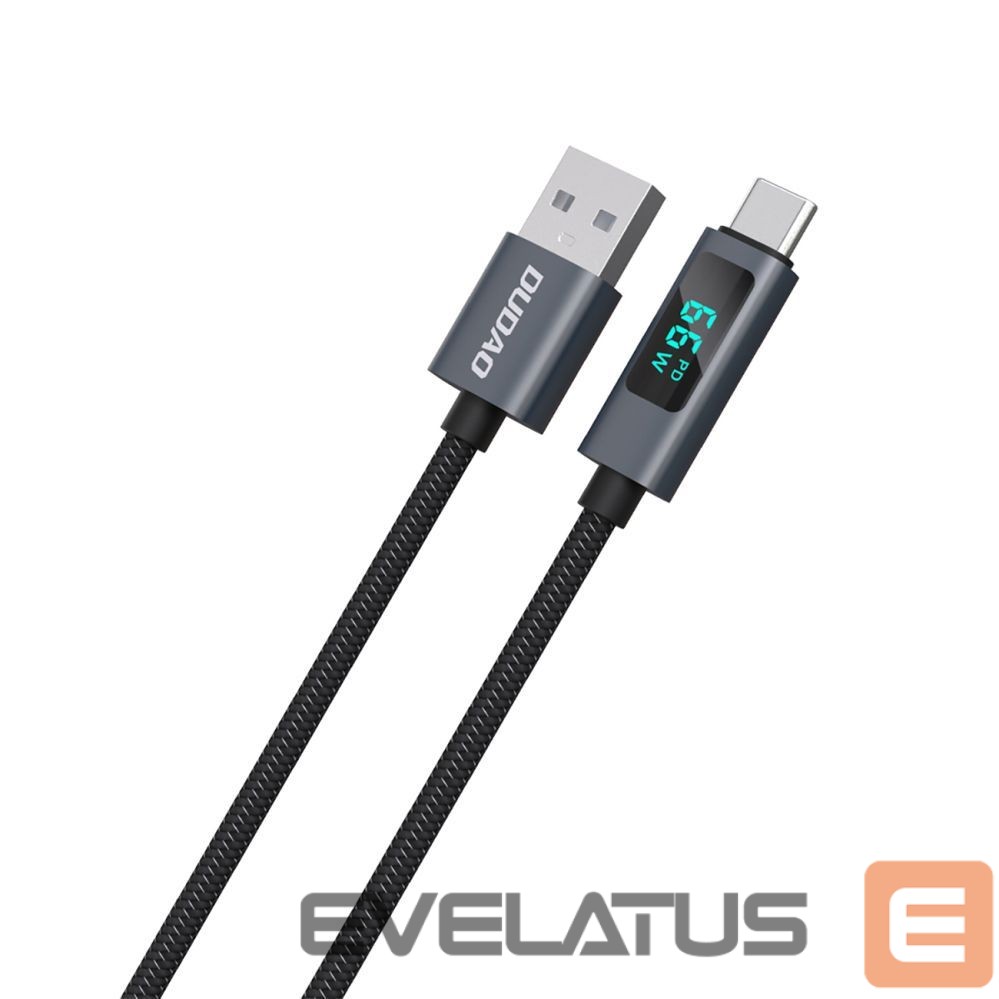 Kaabel Dudao Dudao L7T USB-A - USB-C 66W Cable with LED Display 1m - Black