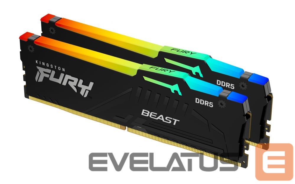 Operatiivmälu DDR4 Kingston Fury Beast 32GB DDR5, 6000 MHz, CL30, 288-Pin, DIMM Kit (16GB x 2)