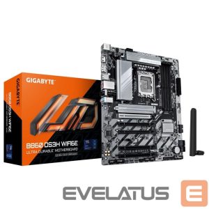 Intel protsessori emaplaat Gigabyte  Mainboard||Intel B860 Express|LGA1851|ATX|Memory DDR5|5xPCI-Express 16x|2xM.2|1xHDMI|1xDisplayPort|1xAudio-In|1xAudio-Out|1xMicrophone|1xUSB 2.0|1xUSB 3.2|1xUSB-C|1xPS/2|1xRJ45|B860DS3HWIFI6E1.0 