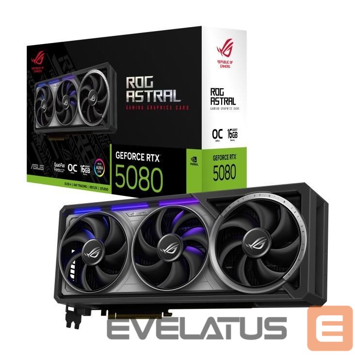 Graafikakaart / ideokaardid Asus Graphics Card||NVIDIA GeForce RTX 5080|16 GB|GDDR7|256 bit|PCIE 5.0 16x|Triple slot Fansink|2xHDMI|3xDisplayPort|ASTRAL-RTX5080-O16G-GAM