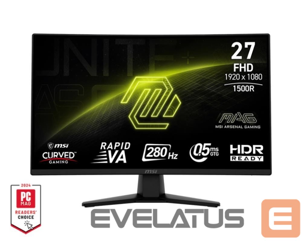 Monitorid MSI LCD Monitor||MAG 274CXF|27"|Gaming/Curved|Tilt|Matte|Panel VA|1920x1080|16:9|280 Hz|0.5 ms|Colour Black|MAG274CXF