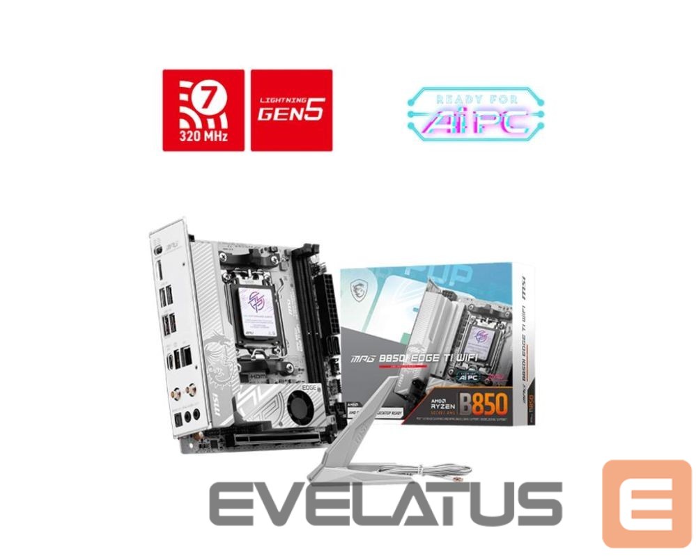 AMD protsessori emaplaat MSI Mainboard||AMD B850|SAM5|Mini-ITX|Memory DDR5|Memory slots 2|MPGB850IEDGETIWIFI