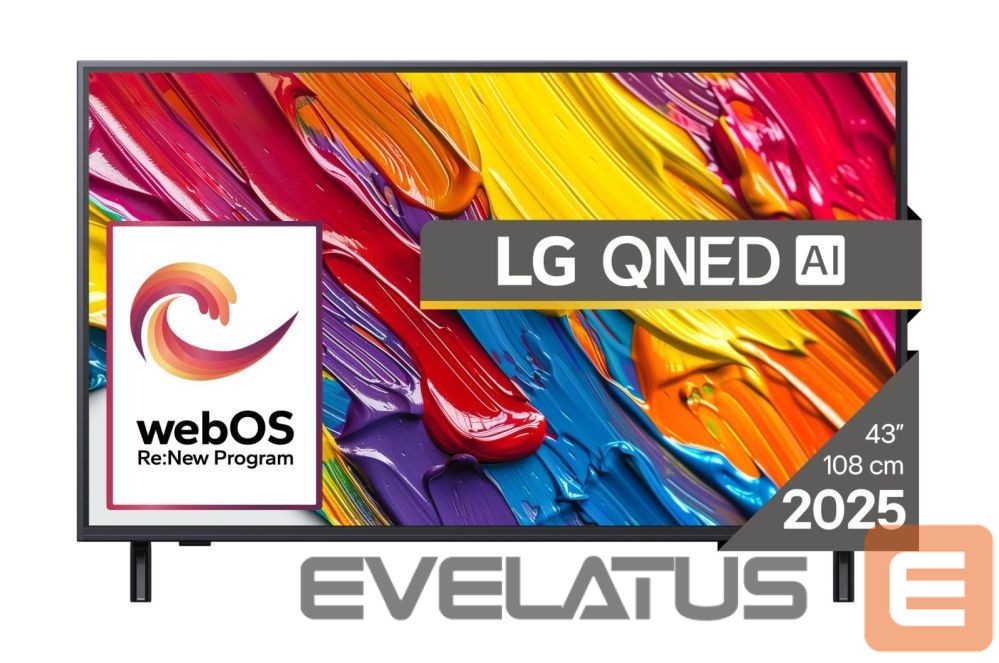 Televiisorid LG TV Set||43"|4K/Smart|3840x2160|Wireless LAN|Bluetooth|webOS|Black|43QNED82A3B