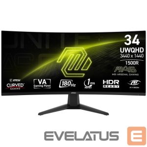 Monitorid MSI  LCD Monitor||MAG 346CQ|34"|Gaming/Curved|Panel VA|3440x1440|16:9|180 Hz|1 ms|MAG346CQ 