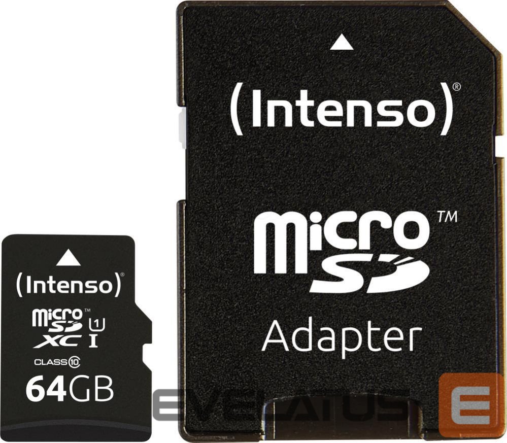 Muu arvutitarvik Intenso MEMORY MICRO SDXC 64GB UHS-I/W/ADAPTER 3423490