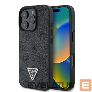 Muu telefoni lisavarustus Guess  Guess Leather 4G Triangle Strass MagSafe Case for iPhone 16 Pro Max - Black 