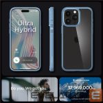 Tagakaaned Spigen  Spigen Crystal Hybrid Case for iPhone 15 Pro Max - Clear Blue 