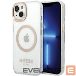 Muud kaubad Guess  Guess Metal Outline MagSafe Case for iPhone 15 Plus / 14 Plus - Gold 