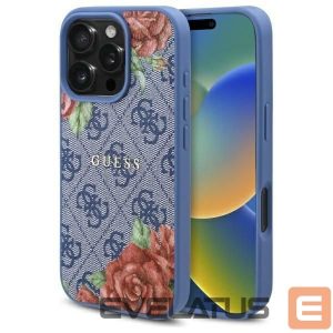 Muud kaubad Guess  Guess 4G Flowers Print MagSafe case for iPhone 16 Pro Max - blue 