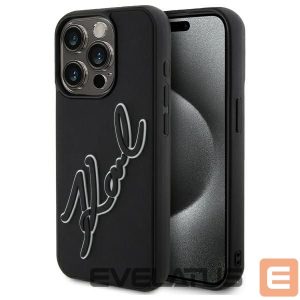 Muud kaubad Karl Lagerfeld  Karl Lagerfeld 3D Rubber Signature Case for iPhone 15 Pro - Black 