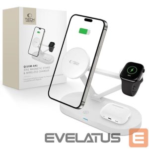 Muud kaubad Tech-Protect  Tech-Protect QI15W-A41 3in1 Wireless Charger with MagSafe for Apple Devices - White 
