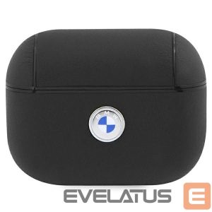 Muud kaubad BMW  BMW BMAP2SSLBK AirPods Pro 2 (2022/2023) cover black/black Geniune Leather Silver Logo 