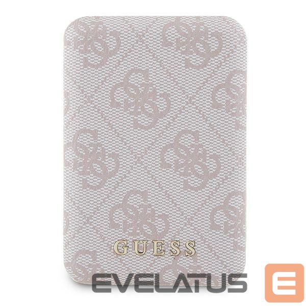 Muud kaubad Guess Guess Powerbank inductive 15W GUPB5FP4EMGP 5000mAh pink/pink 4G Leather Metal Logo MagSafe