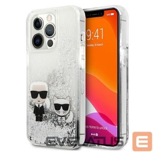 Muud kaubad Karl Lagerfeld  Karl Lagerfeld Liquid Glitter Karl&Choupette case for iPhone 13 Pro / 13 6.1" - silver 