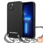 Muud kaubad Karl Lagerfeld  Karl Lagerfeld Leather Textured and Chain Case for iPhone 13 / 14 / 15 6.1" - Black 
